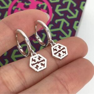 RETIRED NWT BEAUTIFUL TORY BURCH SS HOOPS INCL VELVET BAG!!